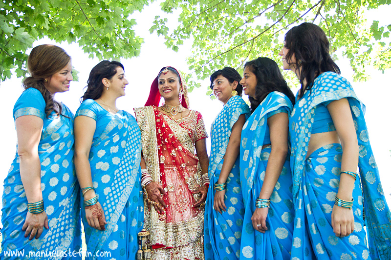 Indian bride and bridesmaids 01