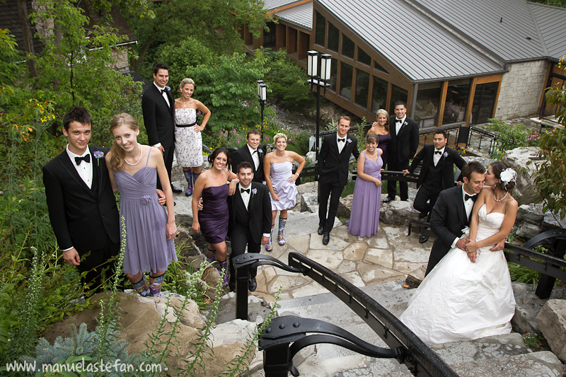 Wedding party at Ancaster Old Mill
