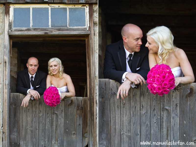 Bride and groom at Cave Springs 01