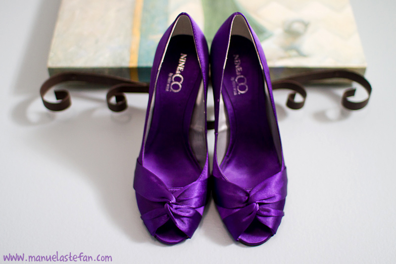 Purple wedding shoes