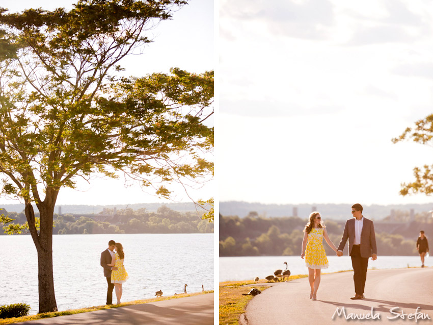 Engagement photos at the waterfront