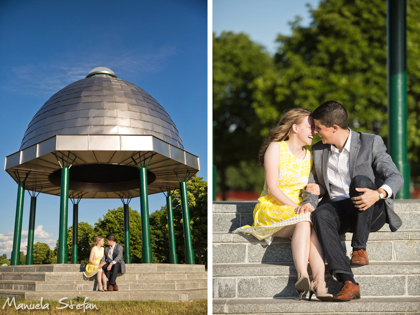 Outdoor summer engagement photos