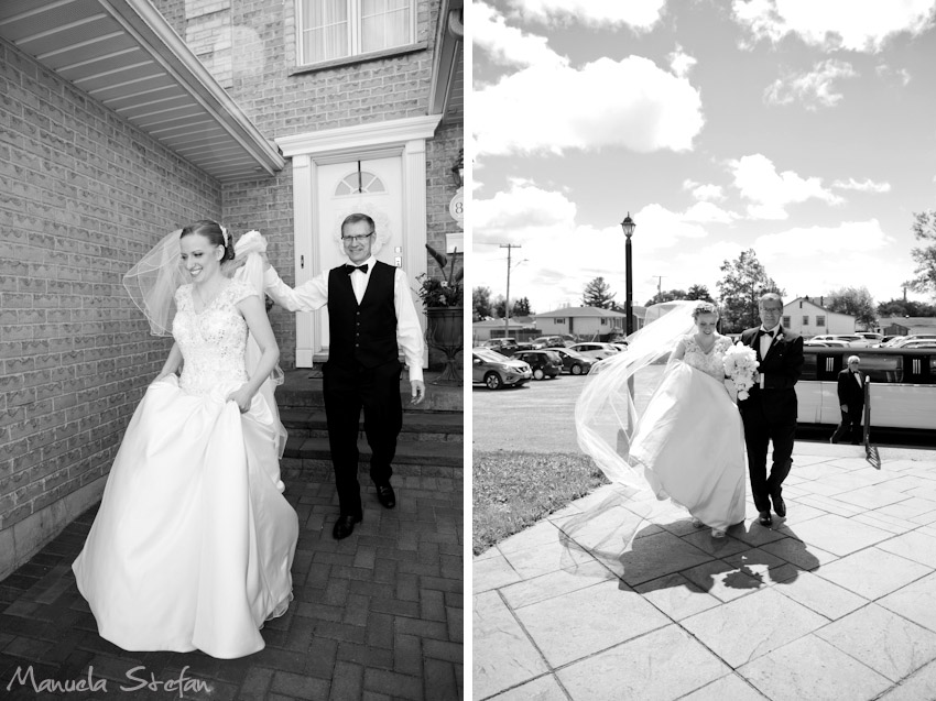 Bride and father portraits