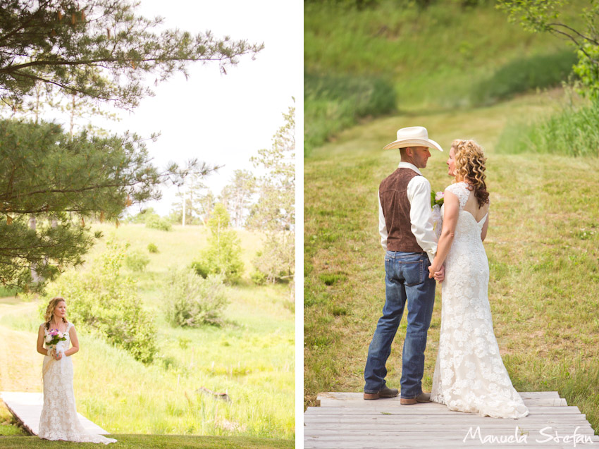 Bride and groom at Pine Brook Farm