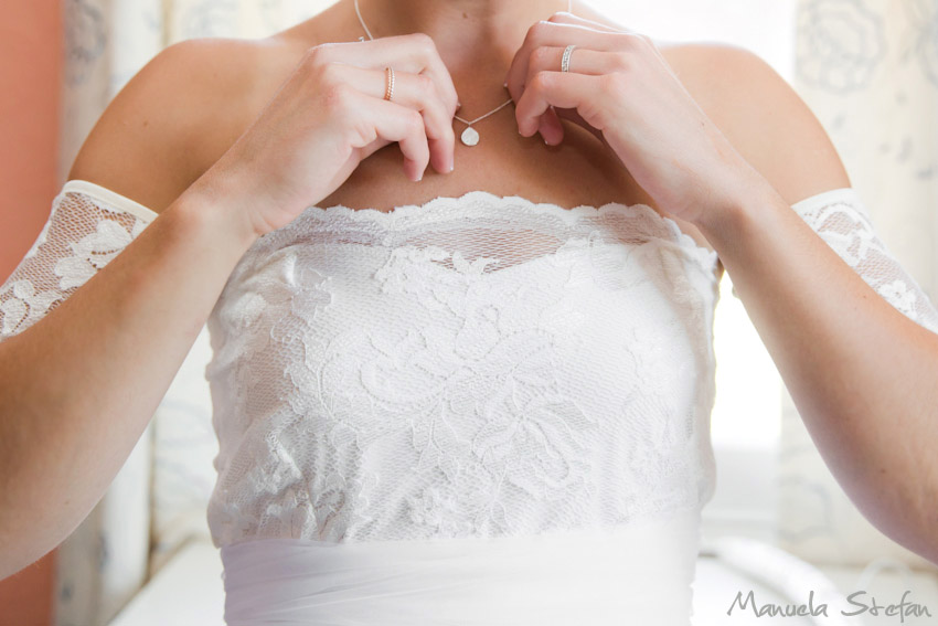 Bride getting ready