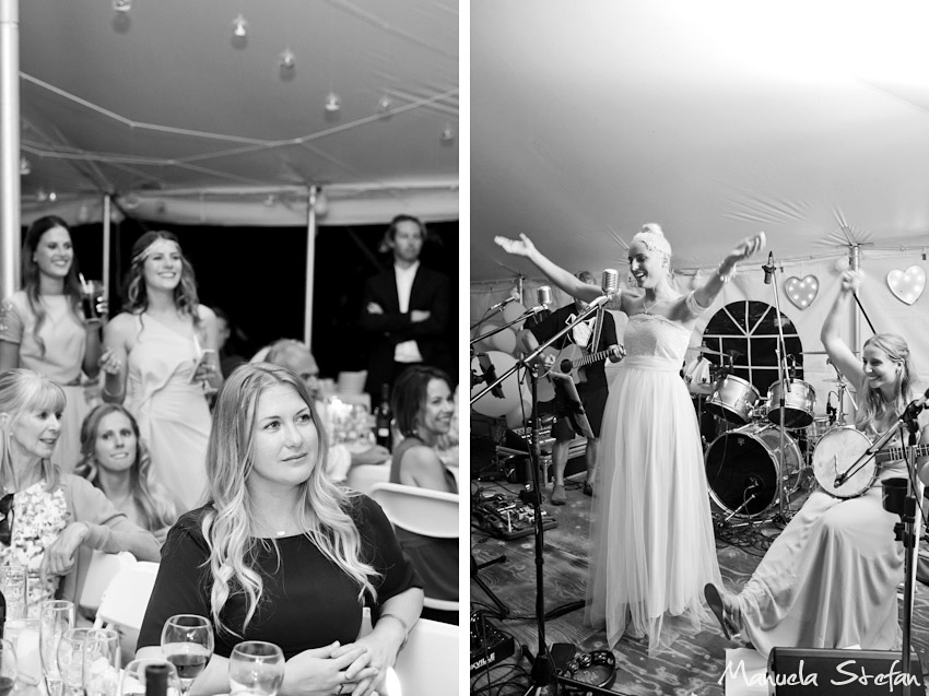 Bride sings at her wedding