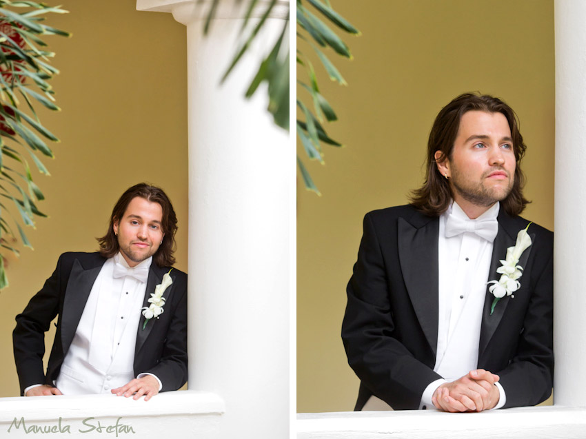 Elegant groom at the Grand Palladium hotel