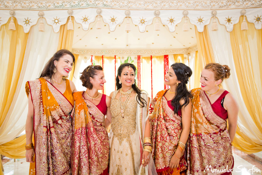Indian bridesmaids at Grand Palladium Resort