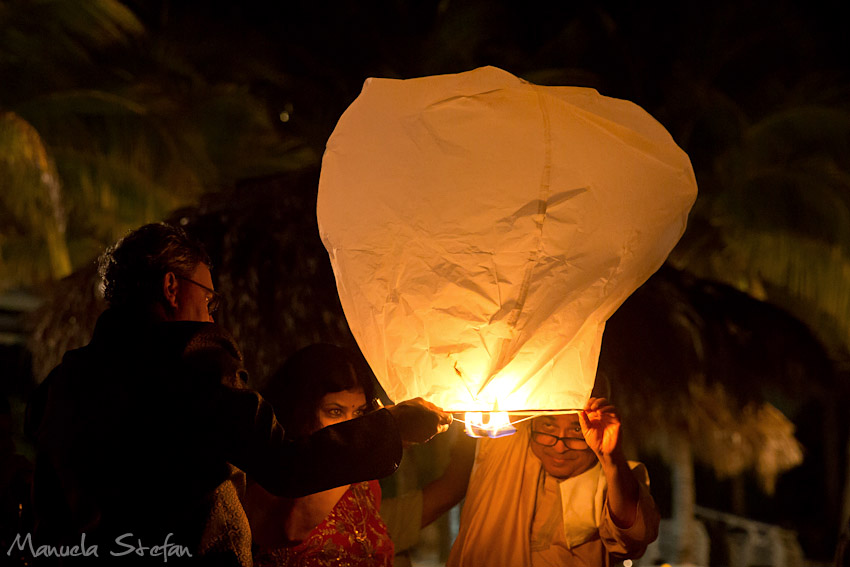 Lanterns release at Las Brisas Beach Palladium