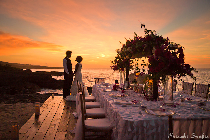 Borghinvilla sunset wedding reception