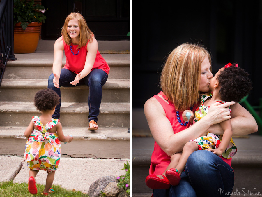 Mother and daughter portrait