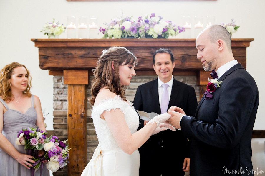 Ring ceremony at Cave Spring Vineyard