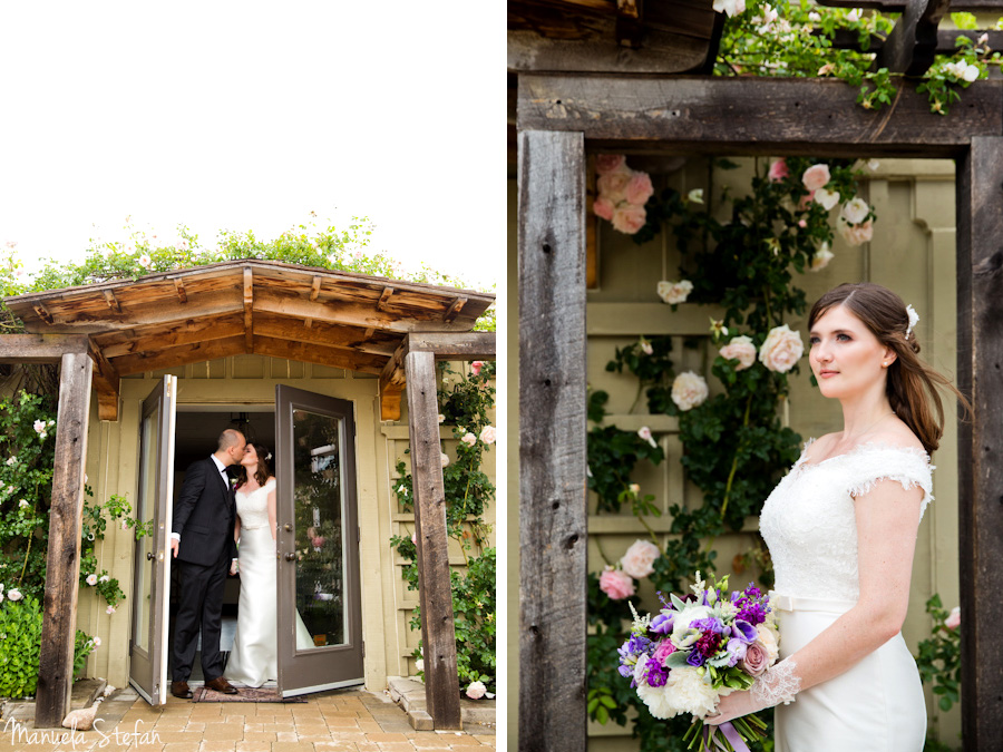 Wedding couple at Cave Spring Vineyard