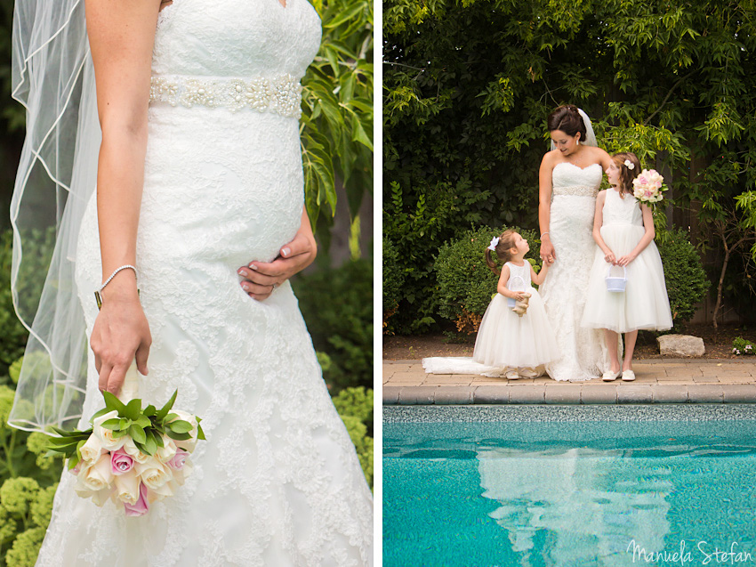 Bride and flower girls