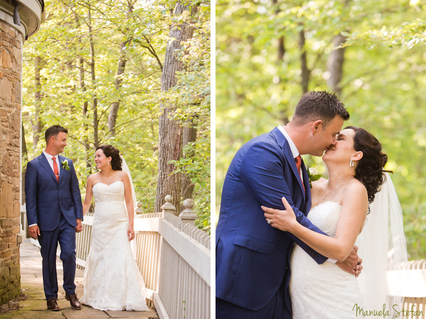 Bride and groom at Glen Erin Inn