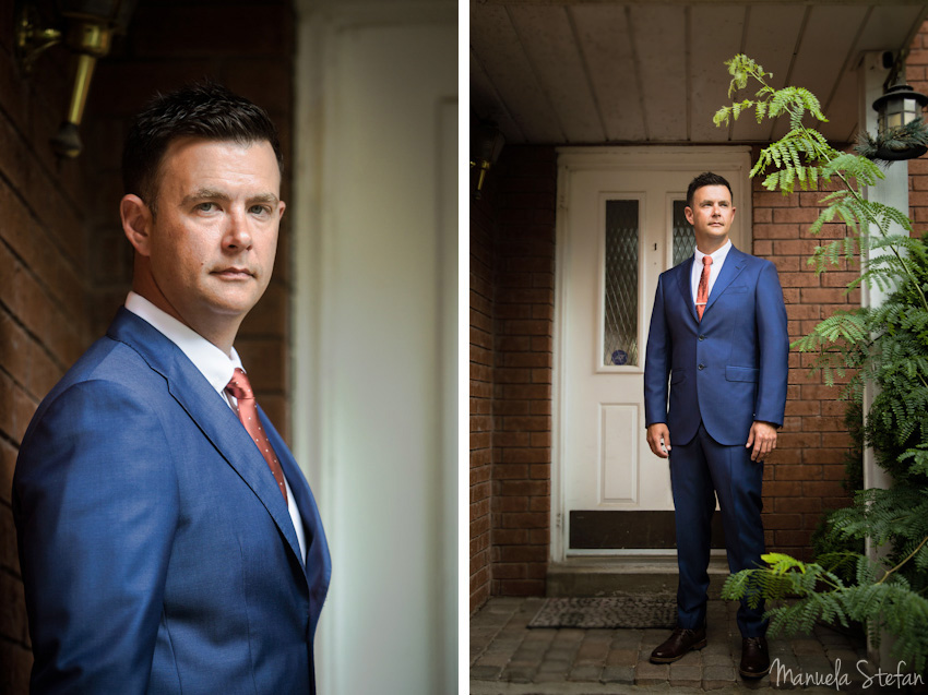 Elegant groom portrait