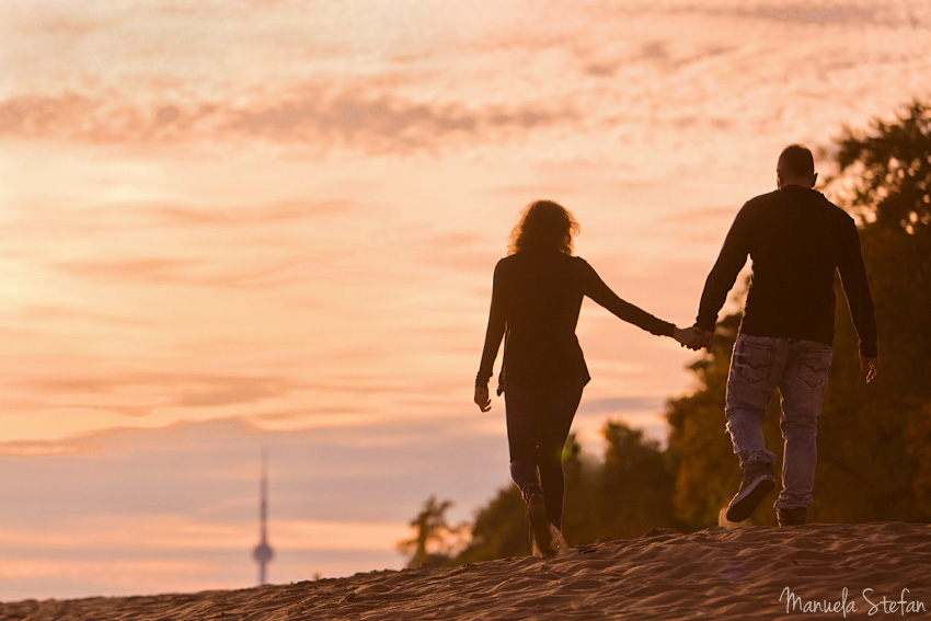 Sunset engagement photography