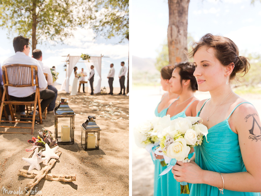 Beach destination wedding ceremony