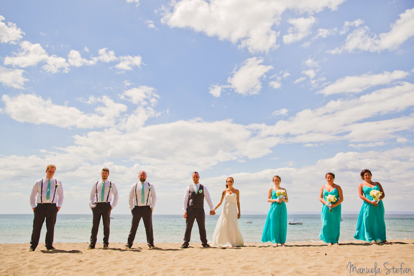 Wedding party on the beach