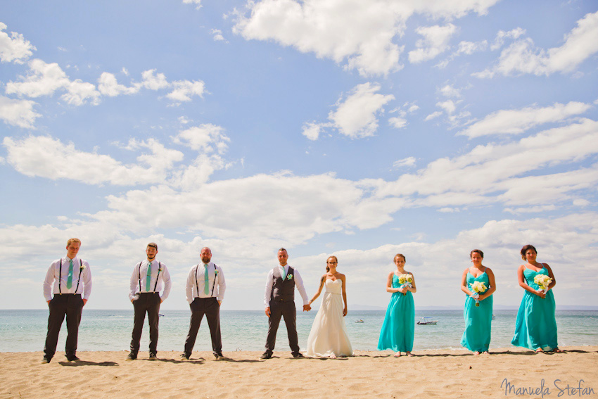 Wedding party on the beach