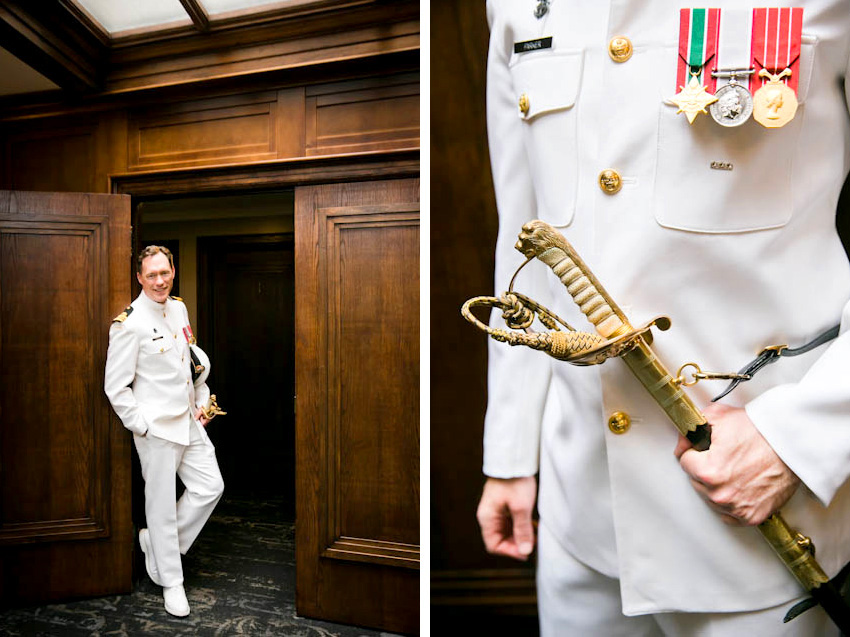 Canadian Royal Navy Officer wedding