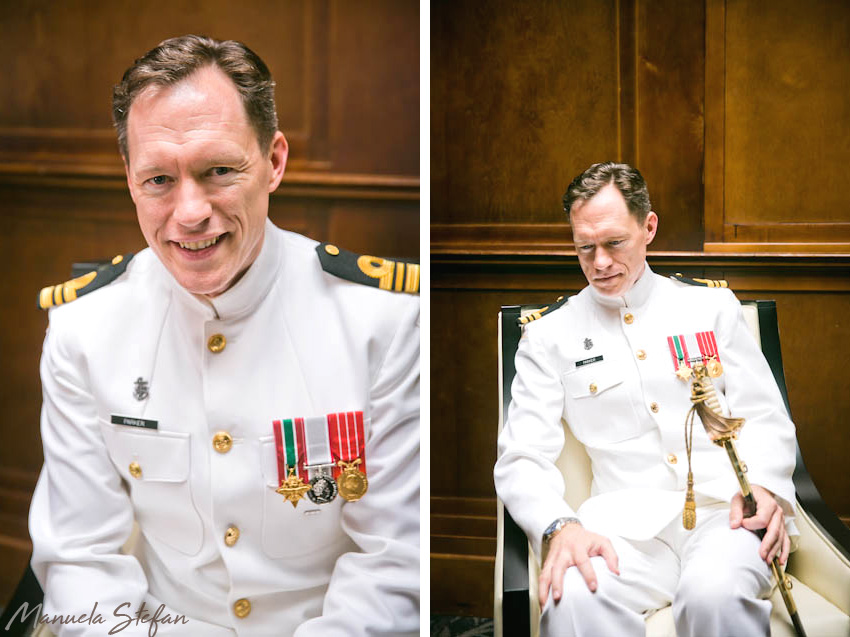 Royal Navy officer at National Club