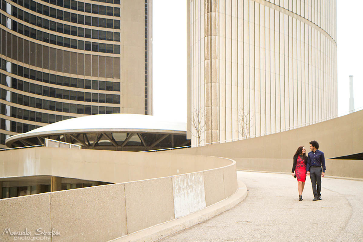 Toronto City Hall engagement photos