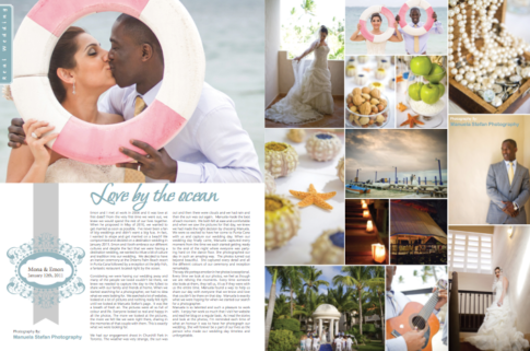 Elegant wedding magazine feature